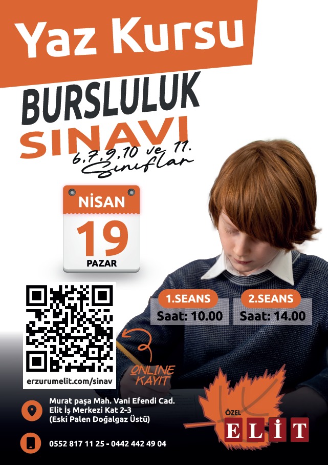 Yaz Kursu Bursluluk Sinavi Duyuru Gorseli